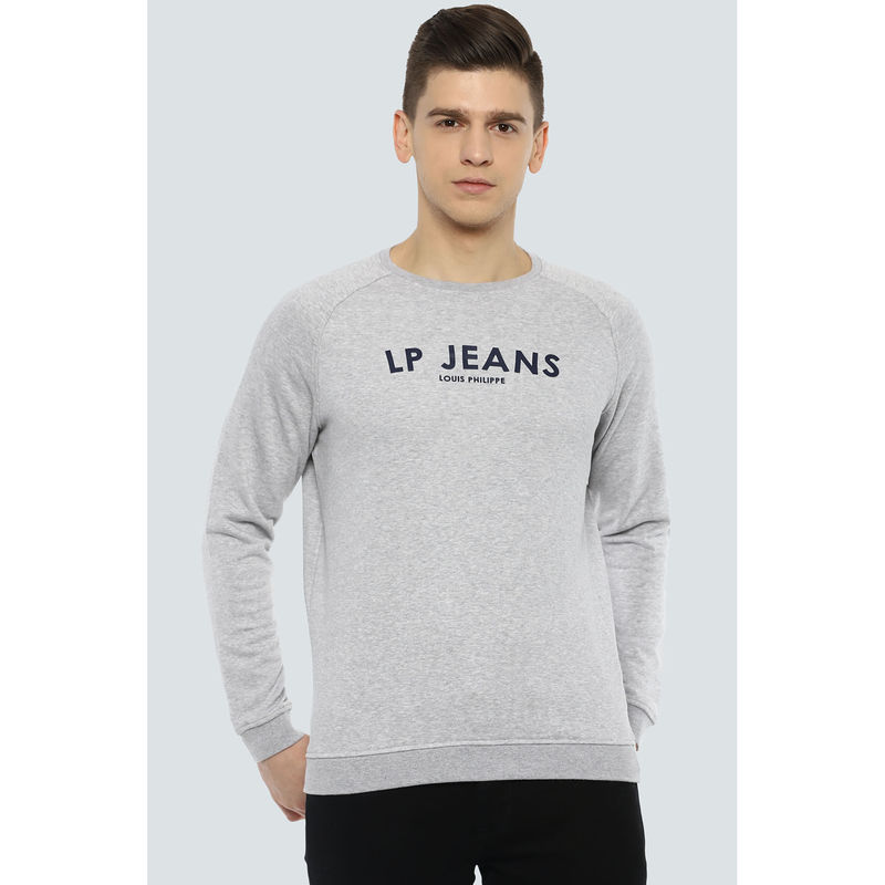 Louis Philippe Jeans Grey Sweatshirt (2XL)