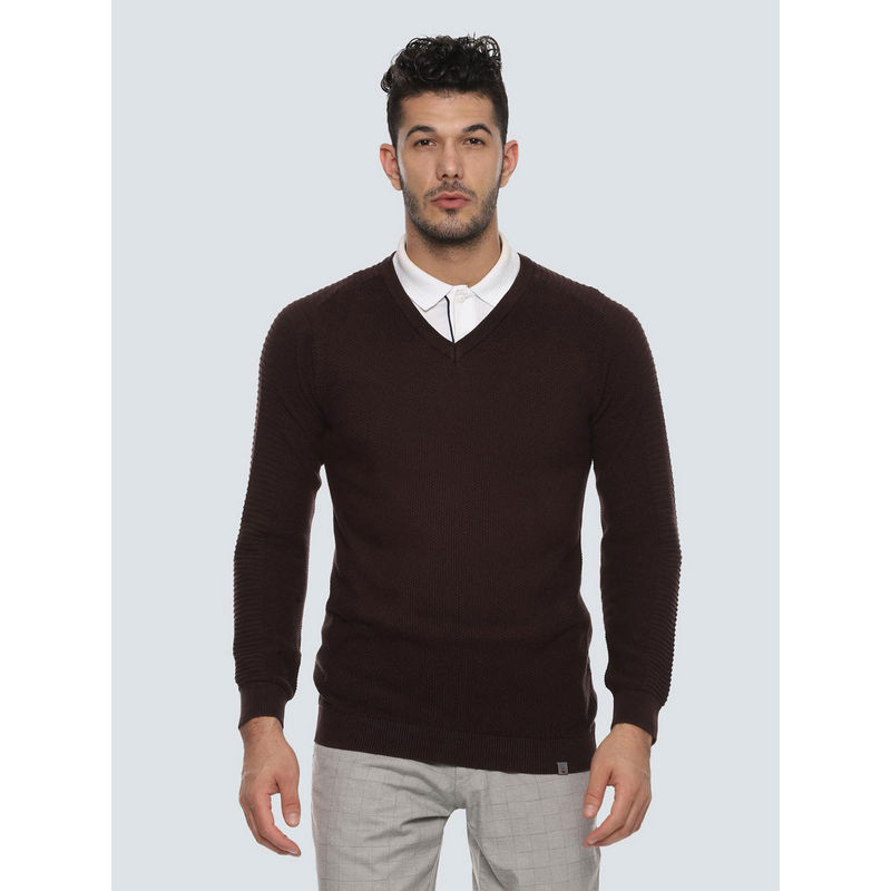 Louis Philippe Brown Sweater (XL)