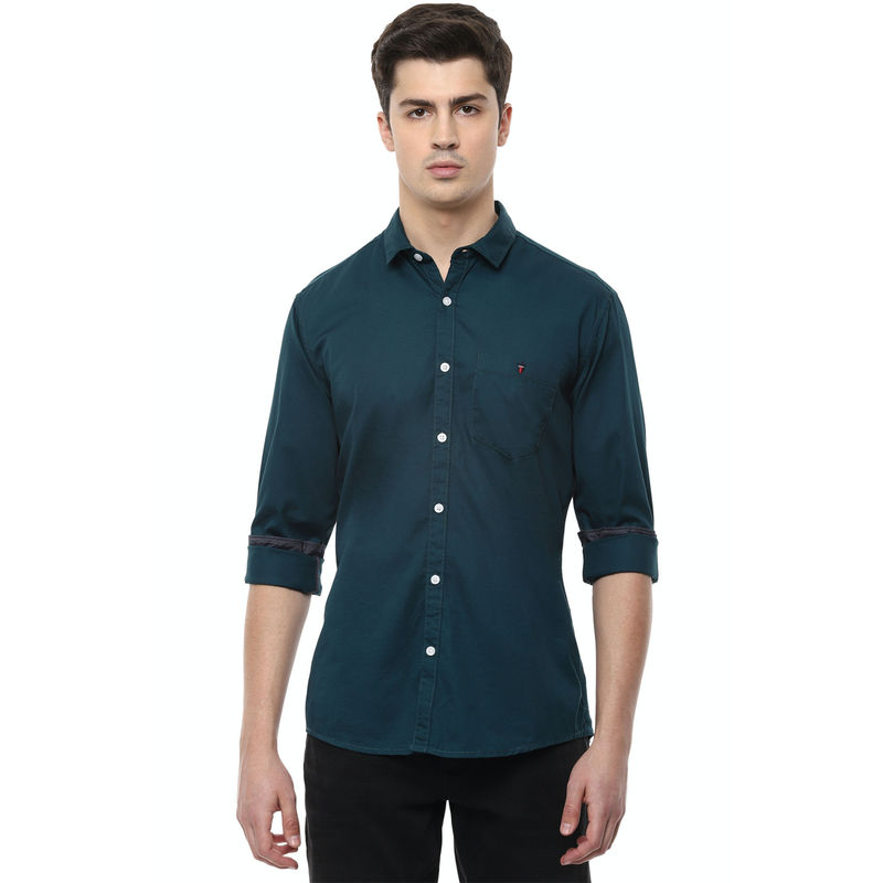 Louis Philippe Teal Shirt (40)