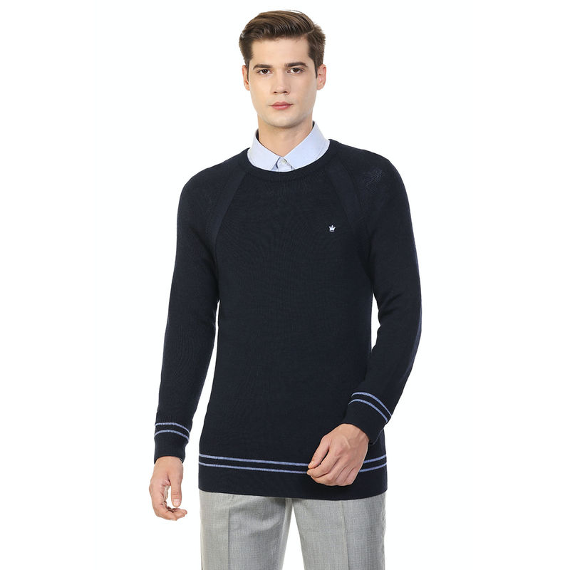 Louis Philippe Navy Blue Sweater (2XL)