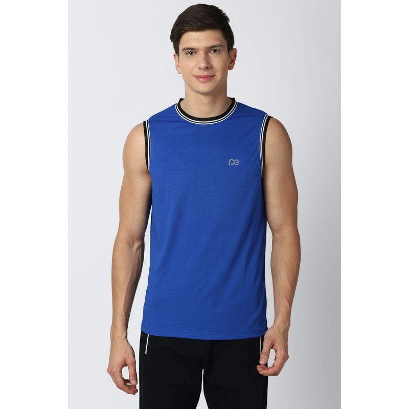 Peter England Men Blue Tank Top (S)