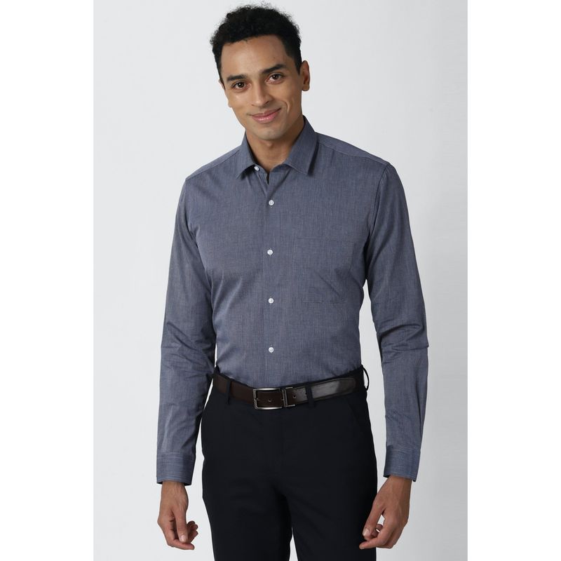 Peter England Men Navy Blue Formal Shirts (40)