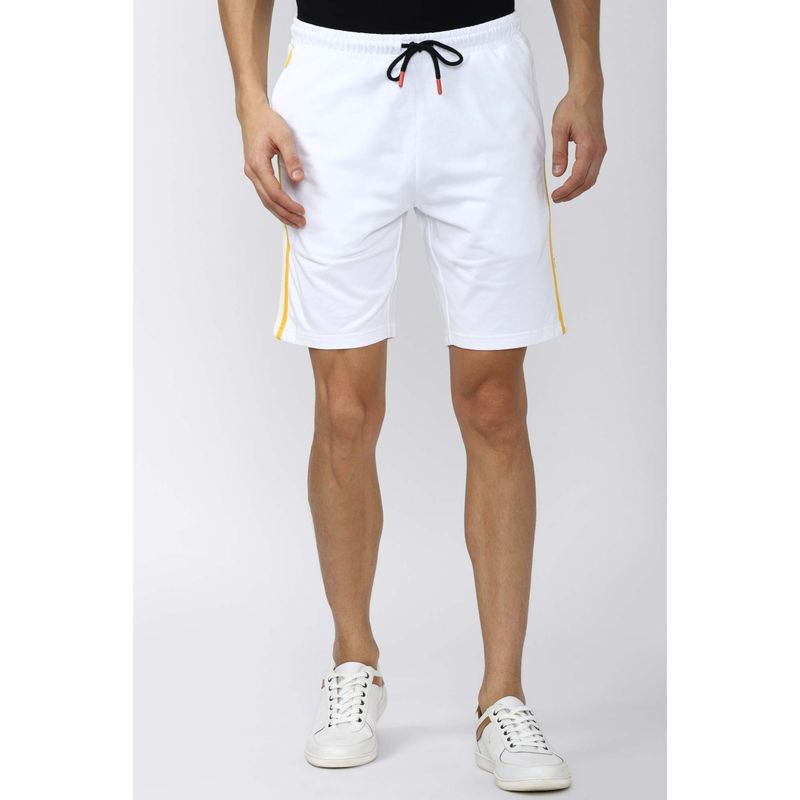 Peter England Men White Shorts (L)