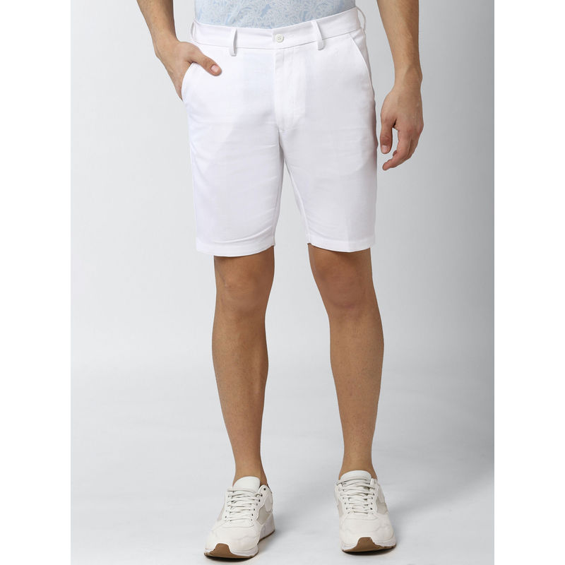 Peter England White Shorts (30)