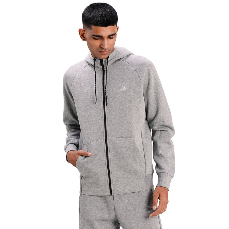 Puma Classics Tech Crew Mens Grey Casual Sweatshirt (XL)