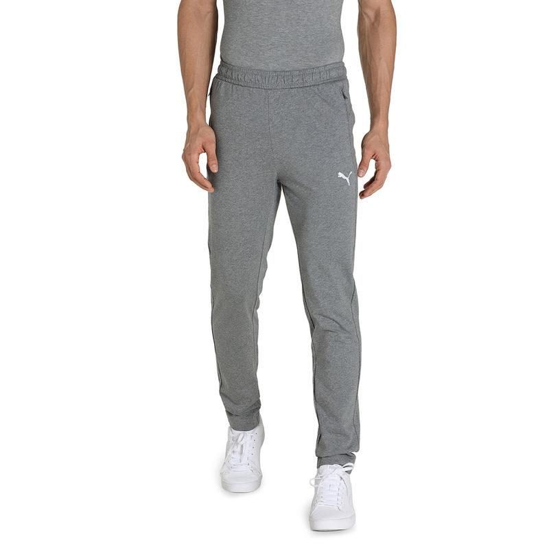Puma Zippered Jersey Mens Grey Casual Sweat Pant (XS)
