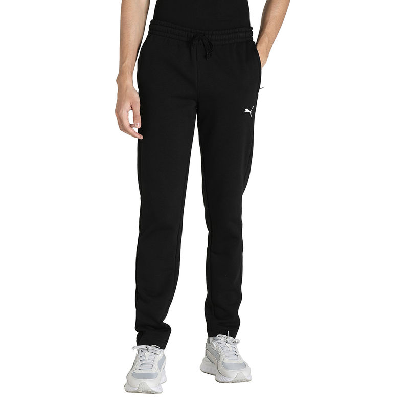 Puma ZIPPERED FLEECE Mens Black Casual Track Pant (S)