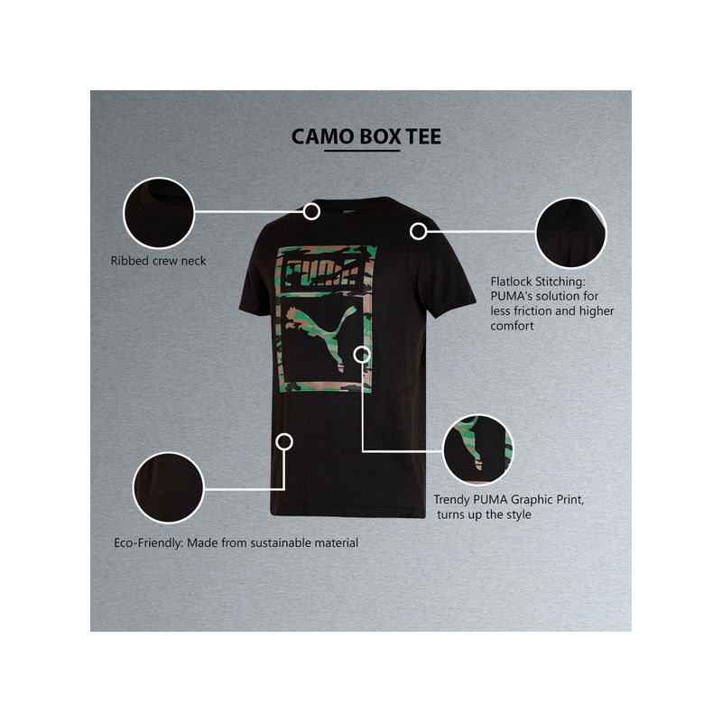 Puma Camo Box Men Black T-Shirt (S)