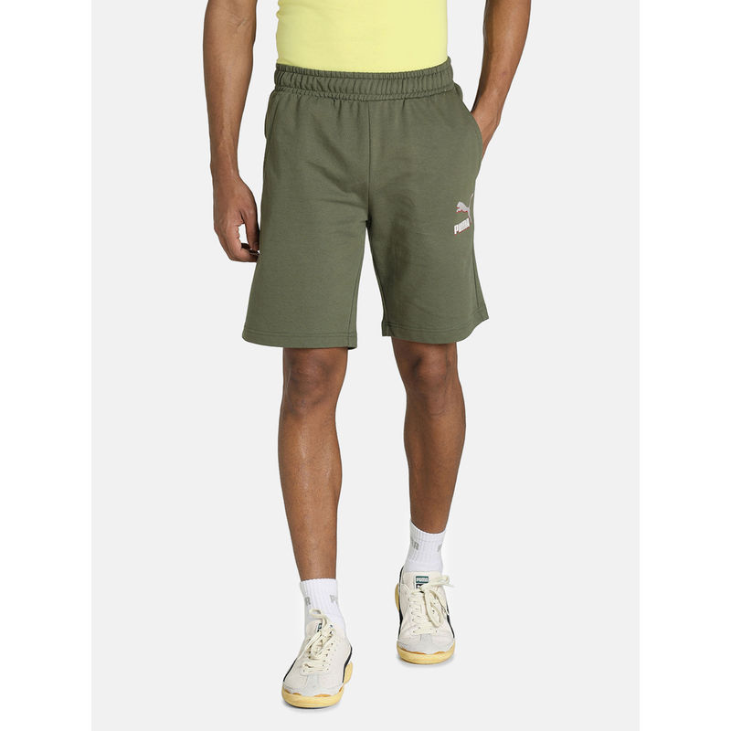 Puma Graphic Shorts VIII Men Green Shorts (S)