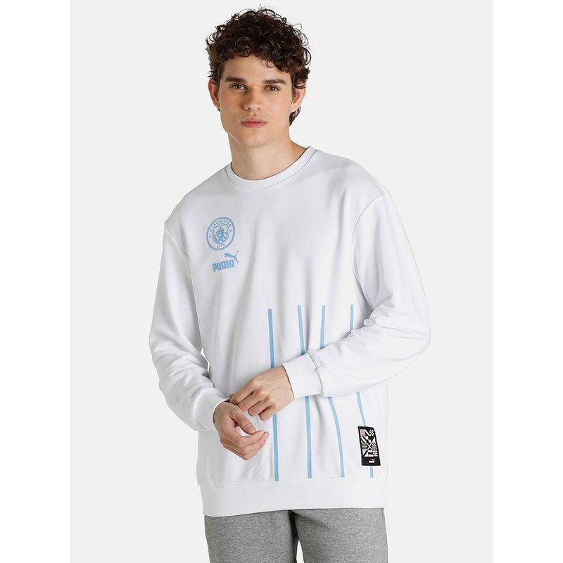 Puma MCFC FtblCulture Mens White Sweatshirt (L)