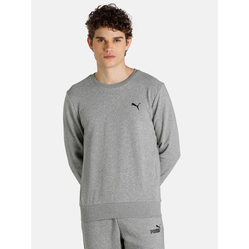 Puma ESS Mens Crew Grey Sweatshirt (M)
