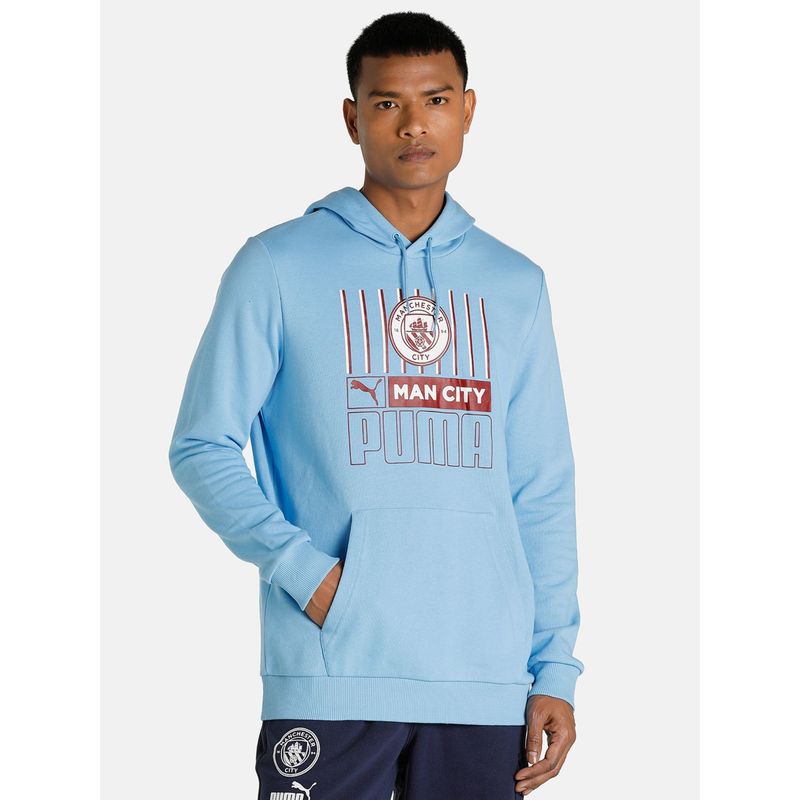 Puma MCFC FtblCore Men Blue Hoodie (XL)