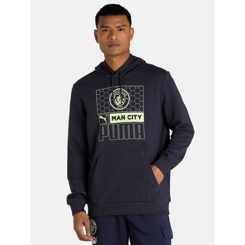 Puma MCFC FtblCore Men Blue Hoodie (M)