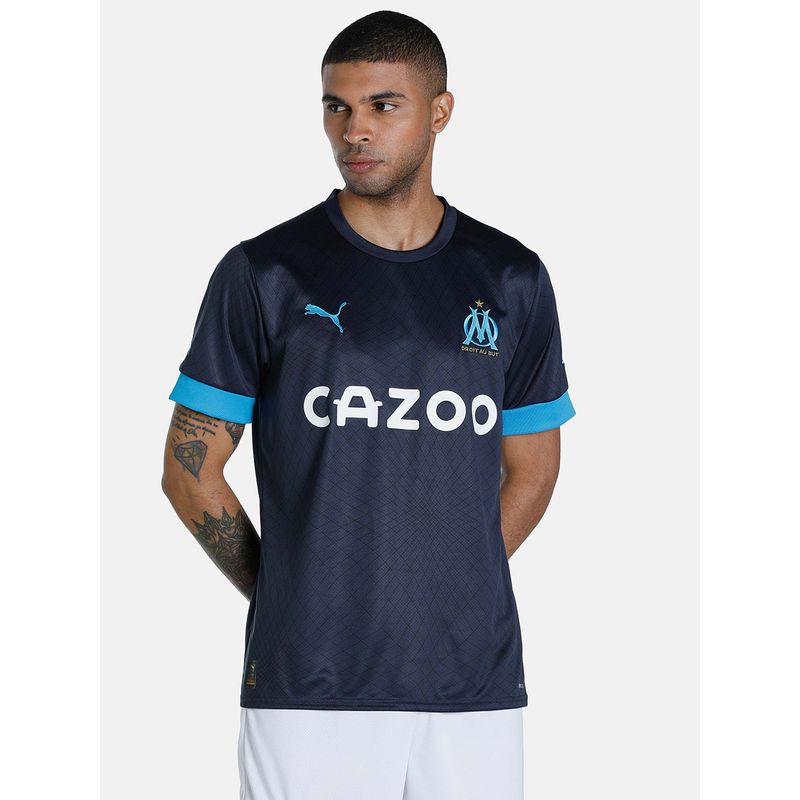 Puma OM Away Replica Mens Blue T-Shirt (S)