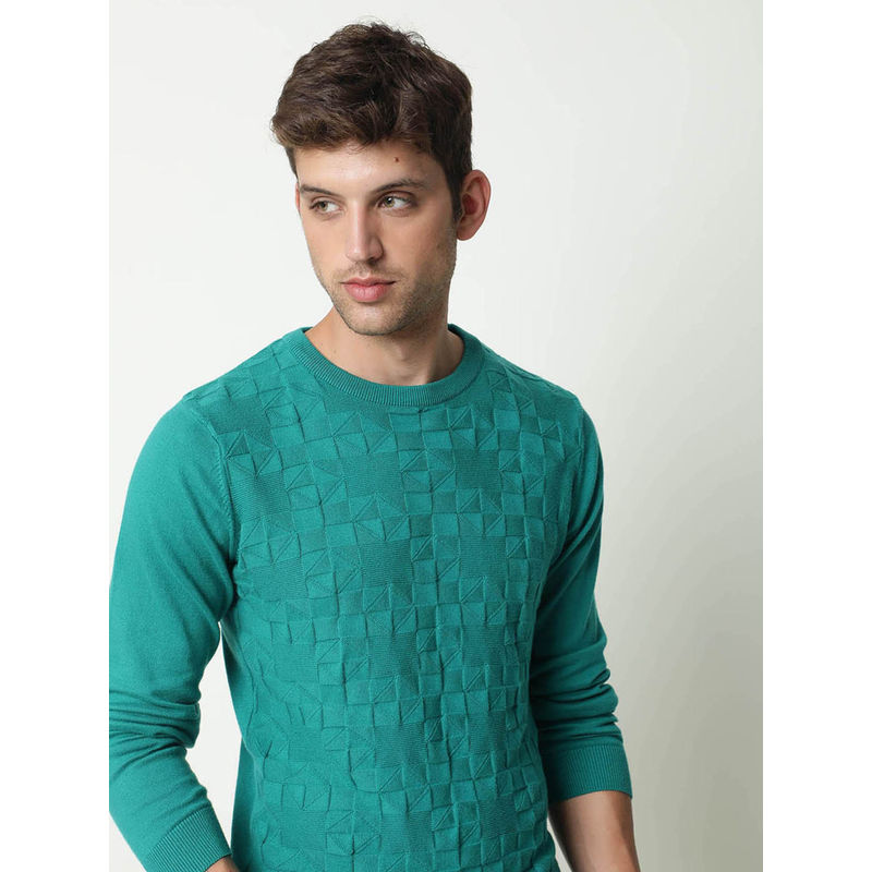 Rare Rabbit Green Solid Sweaters (3XL)