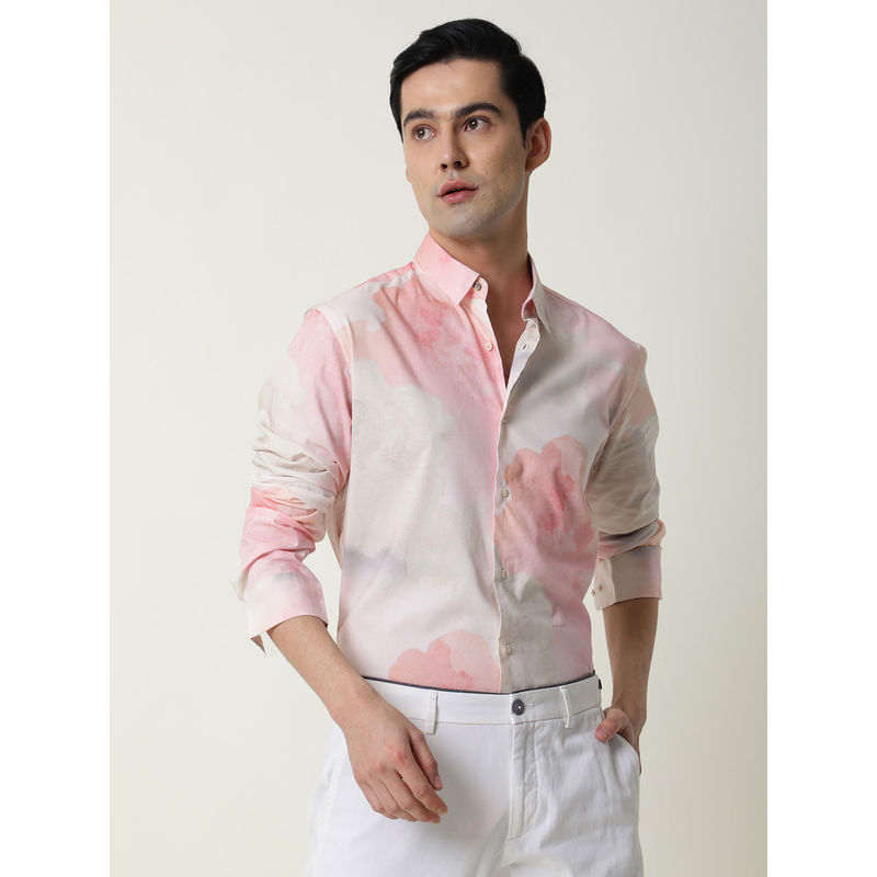 RARE RABBIT Pink Casual Shirts (L)