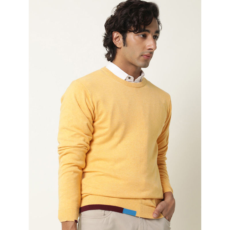 Rare Rabbit Yellow Casual Sweaters (M)