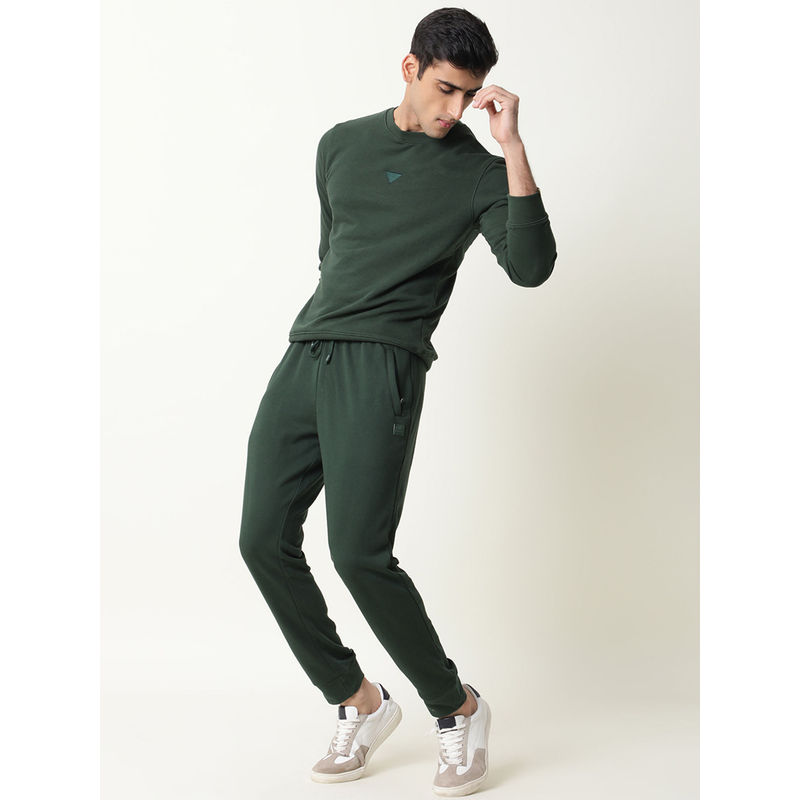 Rare Rabbit Dark Green Casual Trackpants (34)