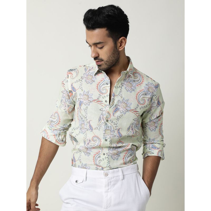 RARE RABBIT Green Casual Shirts (L)