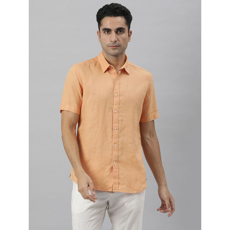RARE RABBIT Orange Casual Shirts (S)
