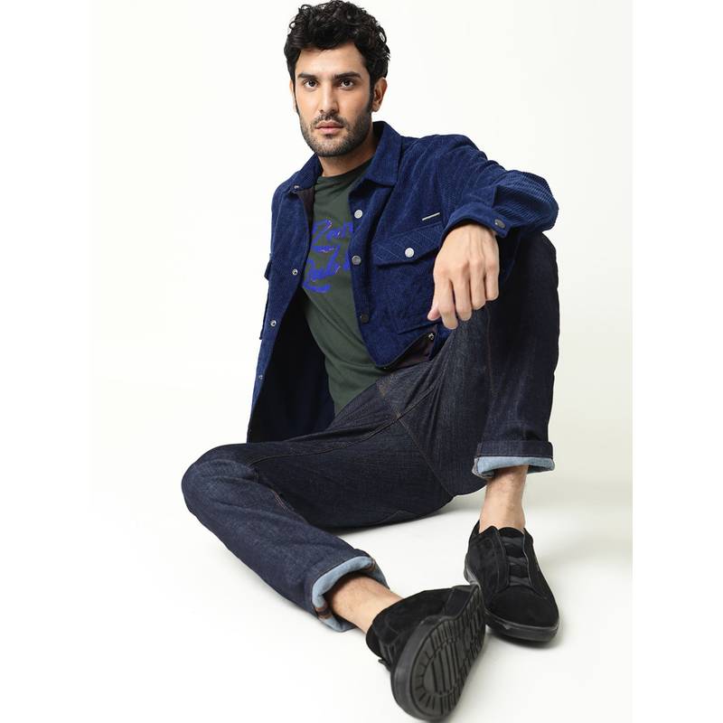 Buy RARE RABBIT Toledo Navy Blue Jeans Online