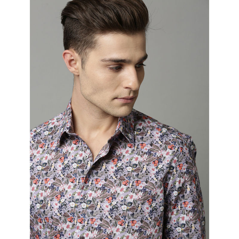 RARE RABBIT Rubo Purple Casual Shirt (M)