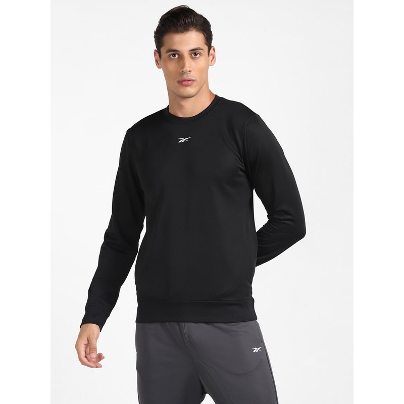 Reebok Rbk Vector Sweat Black Training Sweatshirts (XS)