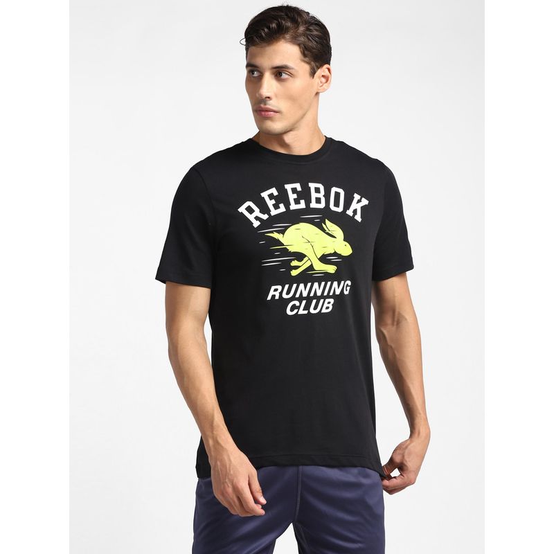 Reebok Running Novelty Tee Black Training T-shirts (XS)