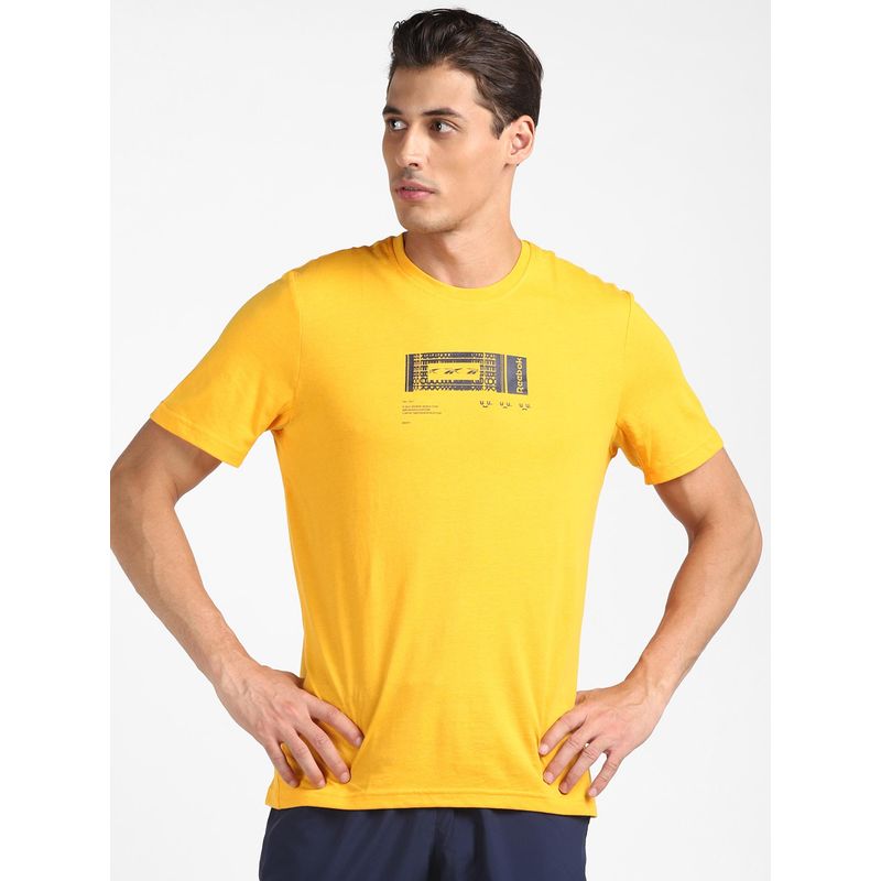 Reebok Ts Ac Brrr Co Ss Move Tee Orange Training T-shirts (L)
