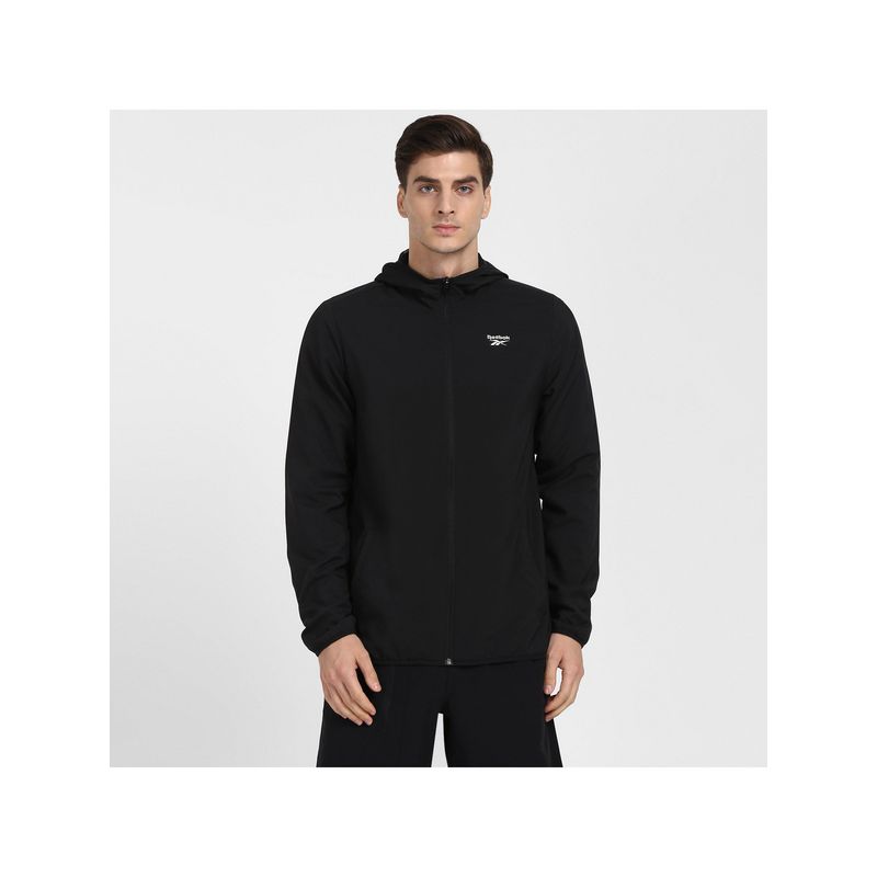 Reebok TE Woven Jacket Black Training Jacket (XL)