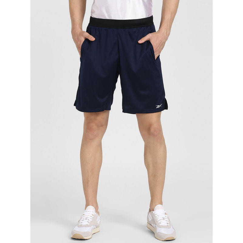 Reebok TS Knit Short Graphic Blue Training Shorts (XS)
