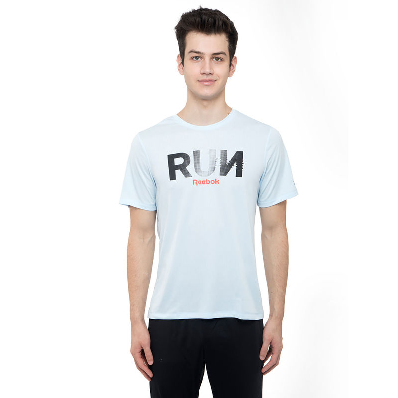 Reebok RE GRAPHIC TEE Blue Running T-shirt (XS)