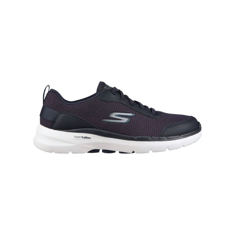 SKECHERS GO WALK 6 - BOLD KNIGHT Navy Blue Walking Shoes (UK 9)