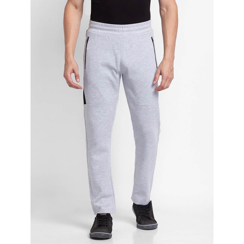 Spykar Grey Melange Cotton Slim Fit Trackpants for Men (2XL)