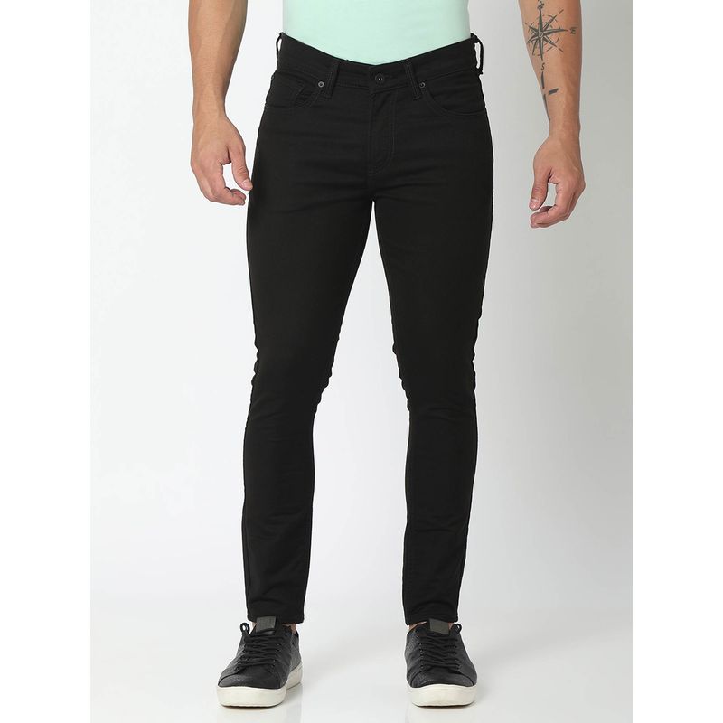 Spykar Black Cotton Slim Fit Tapered Length Jeans for Men (Kano) (29)