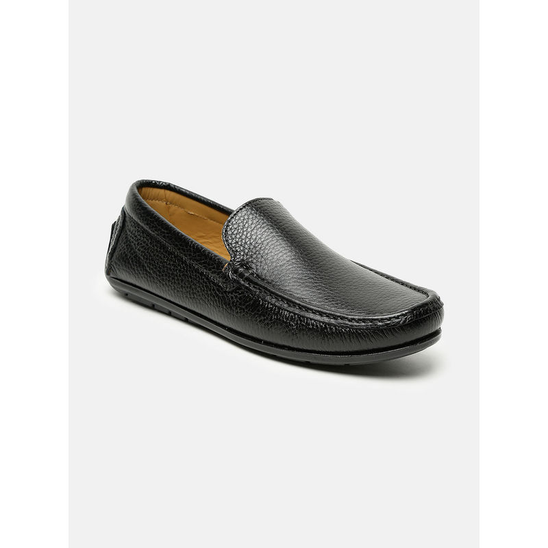 Teakwood Men Black Solid Genuine Leather Formal Loafers (EURO 44)