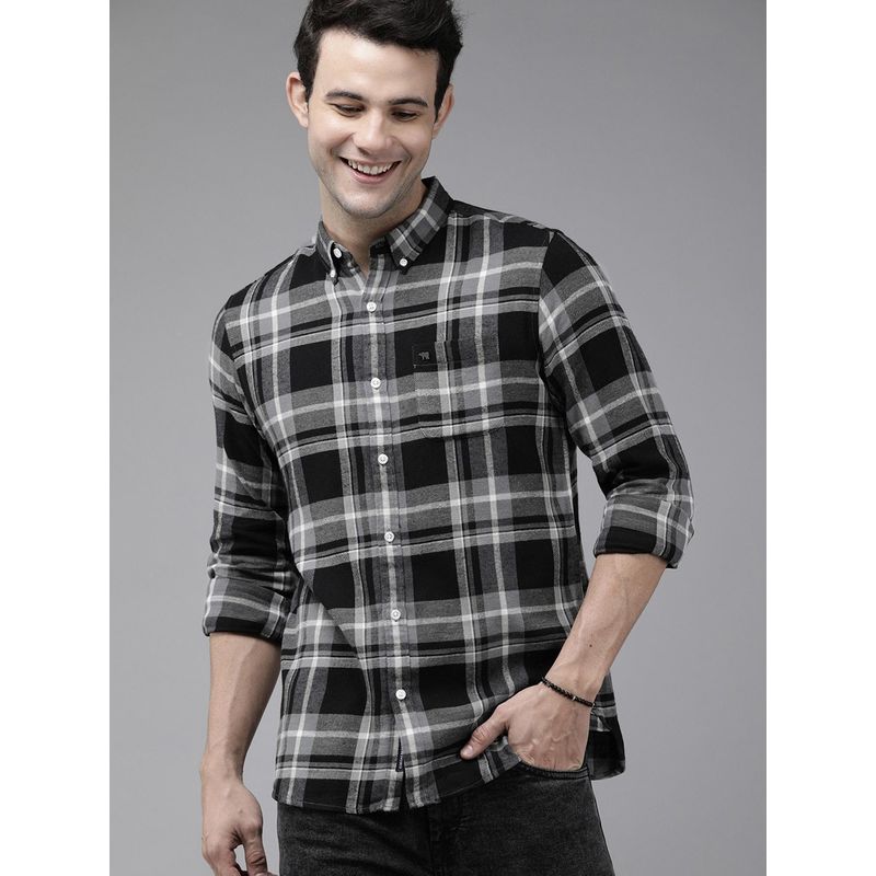 THE BEAR HOUSE Men's Checked Flannel Shirt (L)