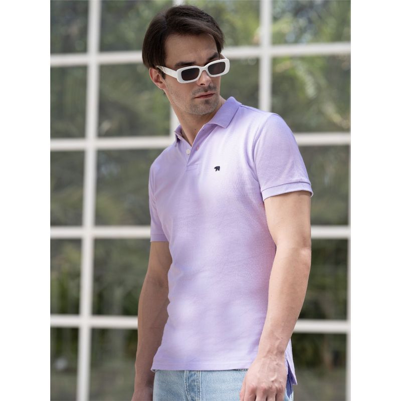 The Bear House Mens Violet Overdyed Polo (M)
