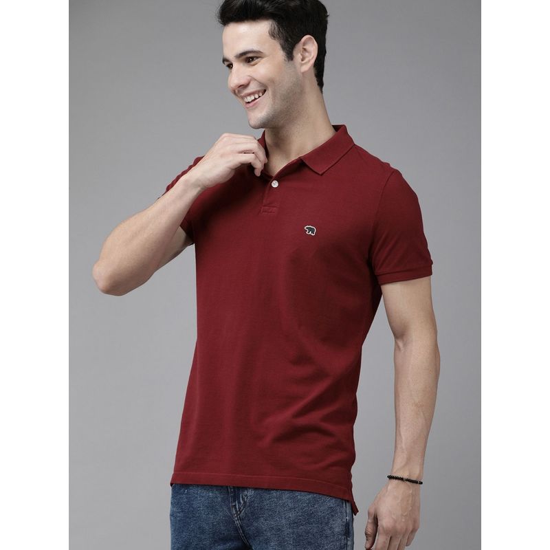 THE BEAR HOUSE Overdyed Polo T-shirt- Red (2Xl)