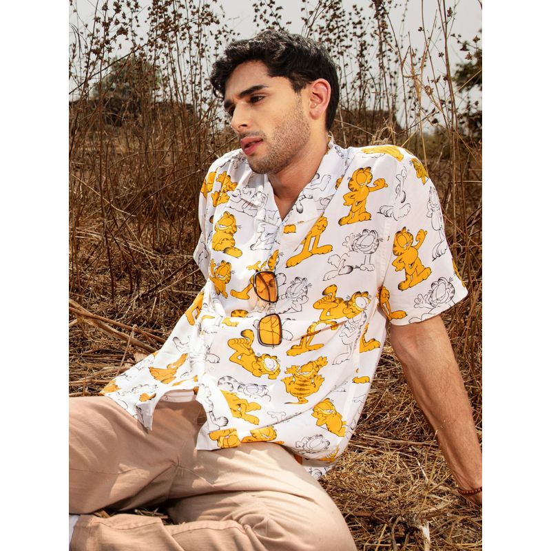 The Souled Store Official Garfield: Made To Lounge Men Holiday Shirts (L)