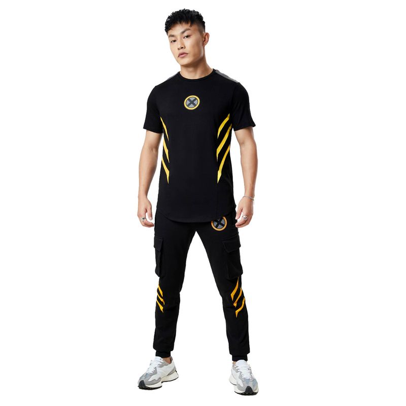 The Souled Store Wolverine Superhuman Power Set Men Black and Yellow Co-Ord Set for Men (L)