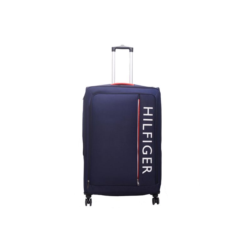 Tommy Hilfiger Dazzle Lite Ultra Plus Printed Soft Luggage Trolley Navy Cabin