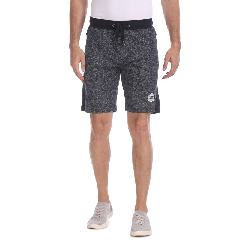 U.S. POLO ASSN. Grey Side Panel Heathered Shorts (S) (S)