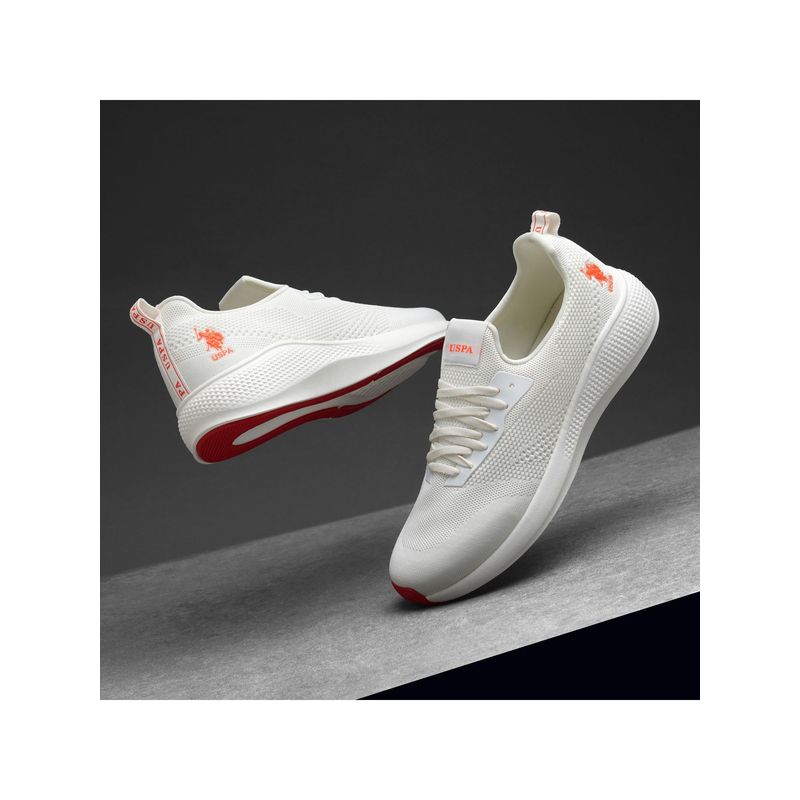 U.S. POLO ASSN. LEBRON 3.0 Solid Off White Sneakers (UK 10)