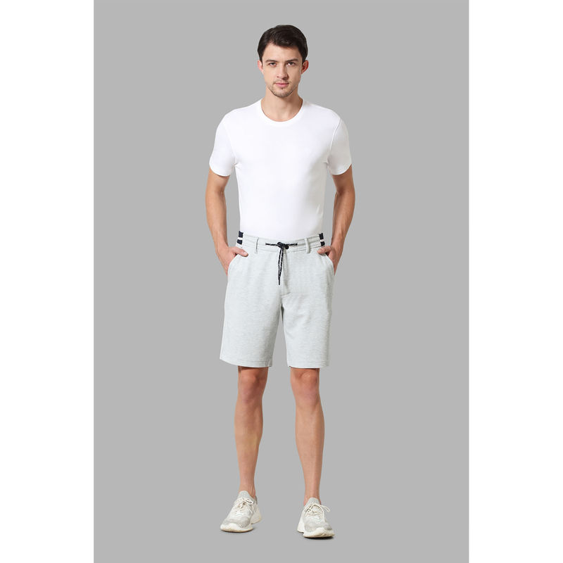 Van Heusen Men Athleisure Breathable & Soft Touch Knit Chino Shorts - Grey (L)