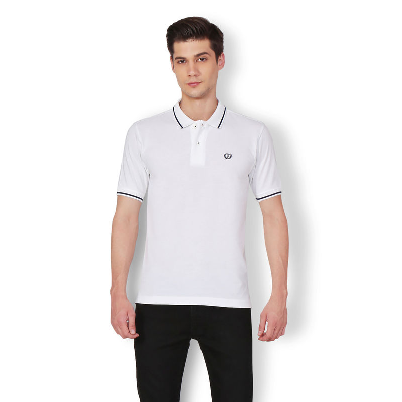 Van Heusen White Polo T-Shirt (XL)
