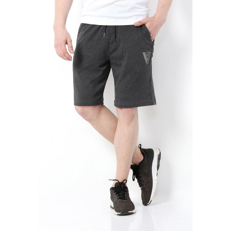 Van Heusen Men Athleisure Smart Tech Knit Shorts - Grey