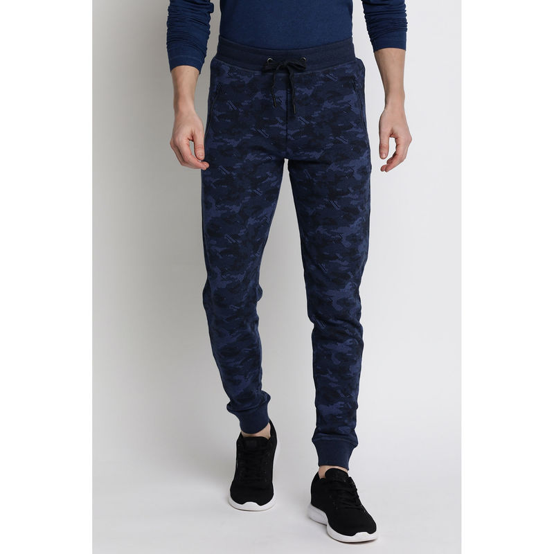 Van Heusen Men Athleisure Superior Performance & Zipper Pocket Joggers - Blue