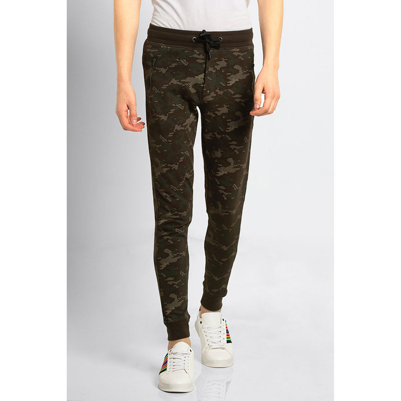 Van Heusen Men Athleisure Superior Performance & Zipper Pocket Joggers - Green