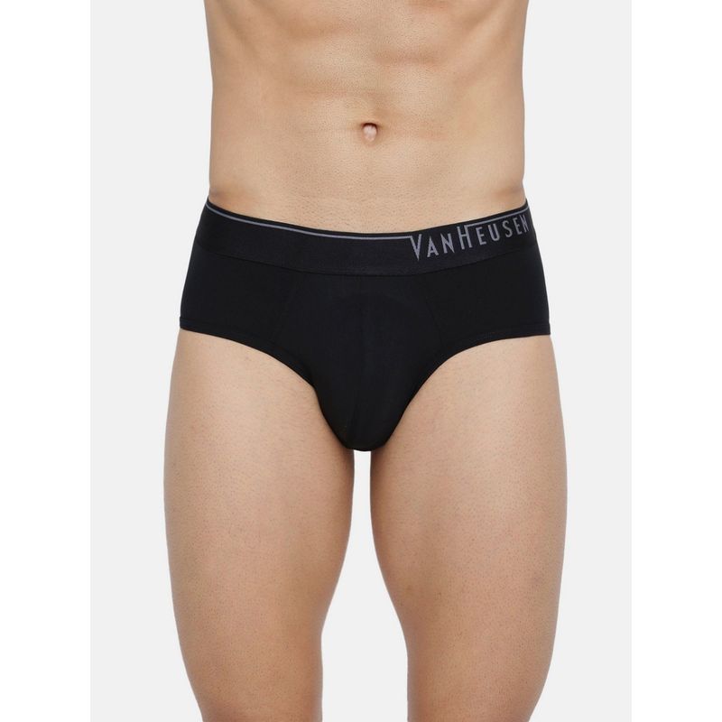 Van Heusen Men 4-Way Stretch & Body Defining Fit Briefs - Black